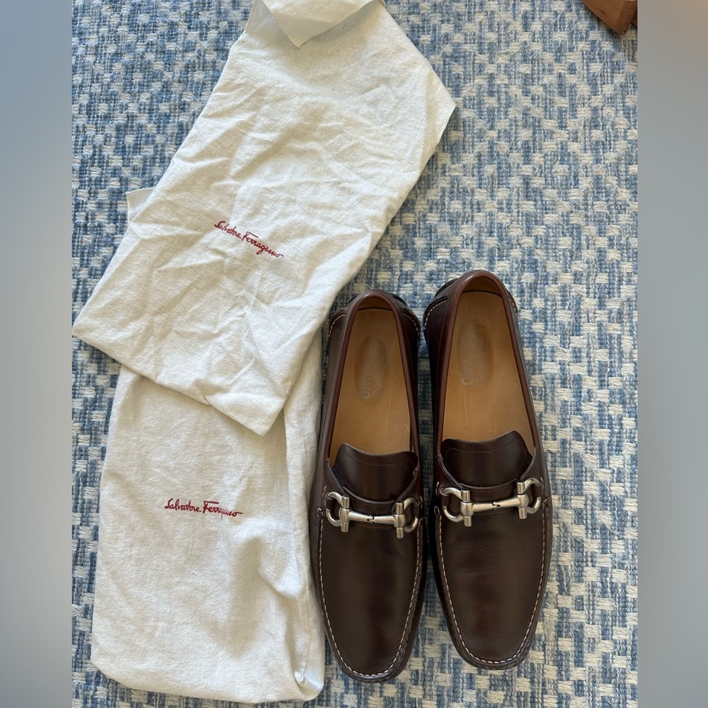 Men’s Ferragamo Brown Leather Loafers (size 11)